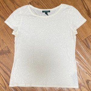 Ivory textured tee